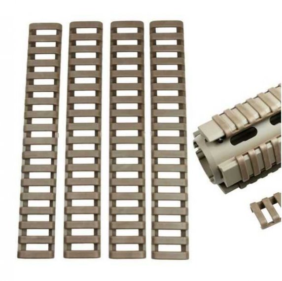 Handschutz 4 Stück für Picatinny-Schiene 175 mm lang in 3 Farben